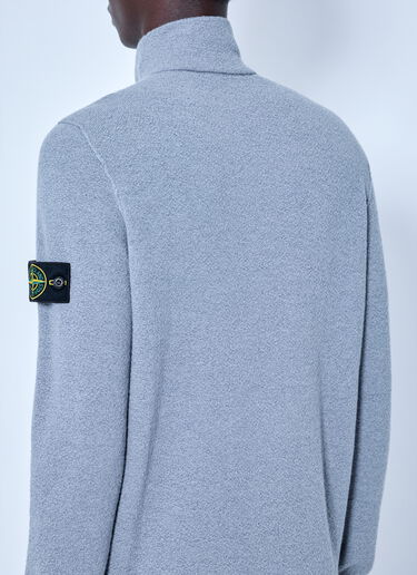 LN-CC® - Stone Island: Zip-Up Knit Sweater - Grey Stone Island Zip-Up Knit Sweater Grey sto0165066