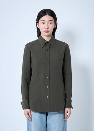 Saint Laurent Cassandre Shirt Beige sla0259014