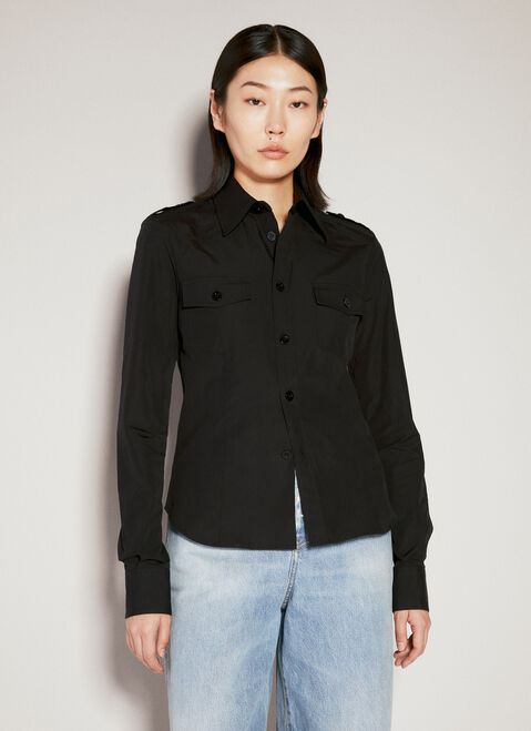 Saint Laurent Miltary Shirt Black sla0253035