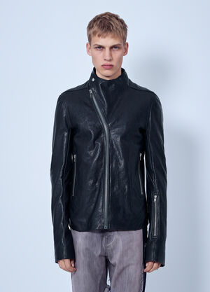 Rick Owens Leather Release Jacket Black ric0165049