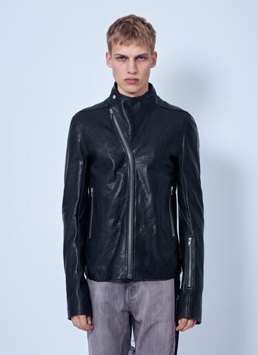 LN-CC® - Rick Owens: Leather Release Jacket - Black Rick Owens Leather Release Jacket Black ric0165049
