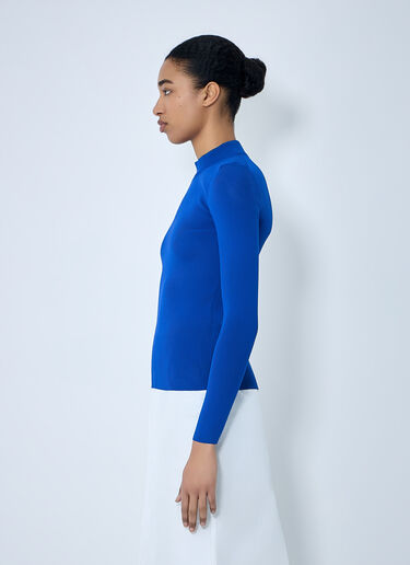 Jil Sander Mockneck Sweater Blue jil0264034