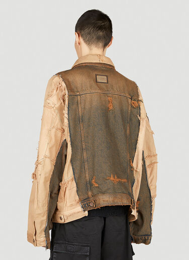 Dolce & Gabbana Distressed Denim Jacket Brown dol0152005