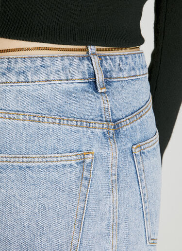 V 프론트 데님 미니스커트  Alexander Wang V 프론트 데님 미니스커트  블루 awg0255032