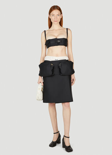 Low Waist Logo Skirt Miu Miu Low Waist Logo Skirt Black miu0252011