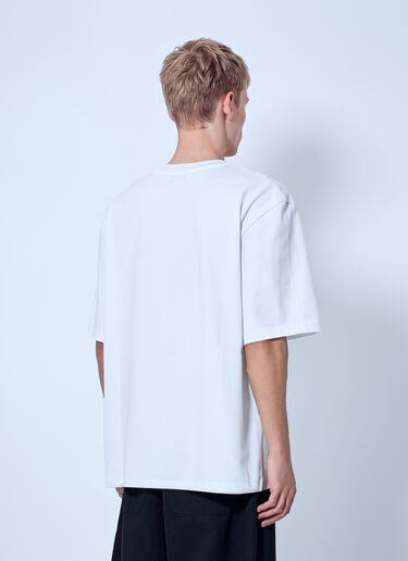 Studio Nicholson Lay Branded Boxy Fit T-Shirt White stn0165032