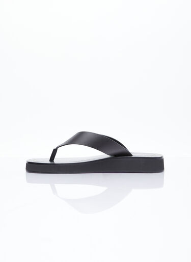 The Row Ginza Leather Sandals Black row0253057