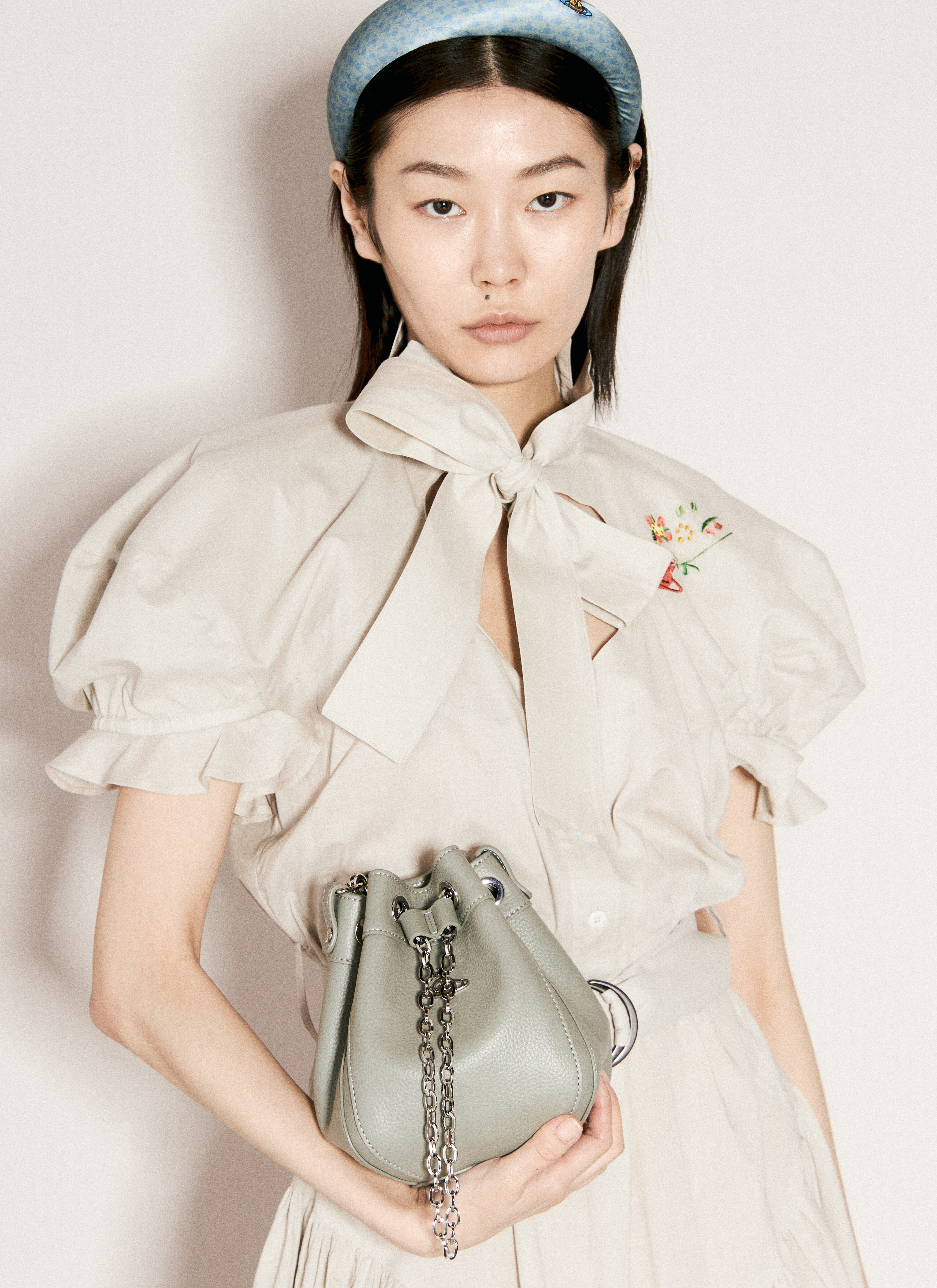 Vivienne Westwood Women's' Chrissy Small Bucket Bag in Green | LN-CC®