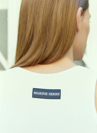 Marine Serre Logo Embroidery Tank Top White mrs0154006
