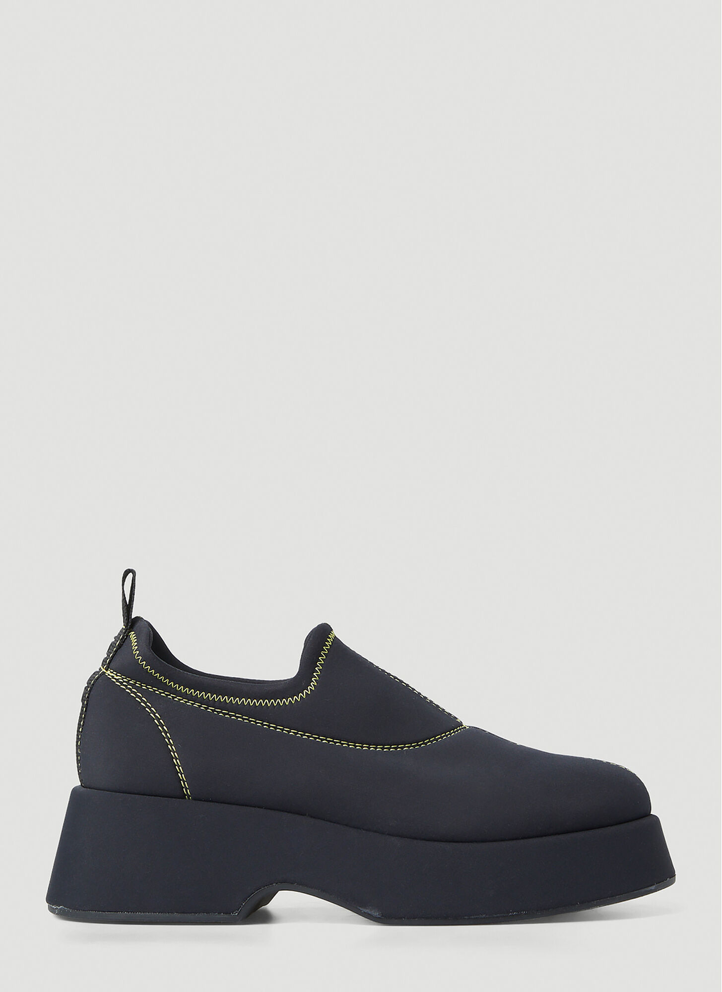 Ganni Retro Platform Slip-on Shoe In Black