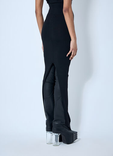 Rick Owens Wool Knit Maxi Skirt Black ric0260005