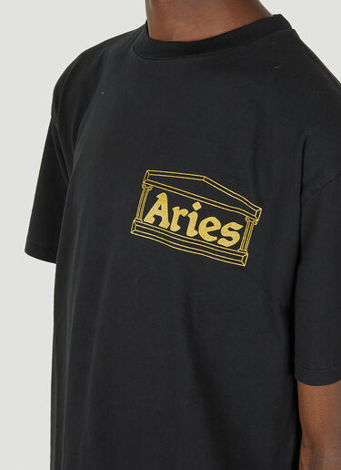 Aries 템플 로고 티셔츠 블랙 ari0348002