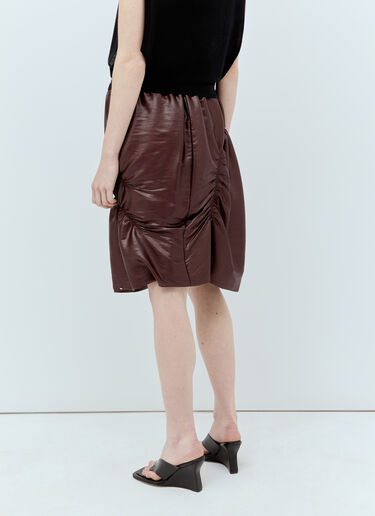 Sportmax 주름 스커트 브라운 spx0255005