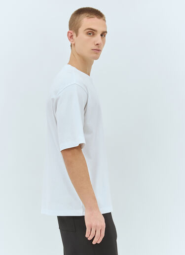 Prada Logo Plaque Cotton T-Shirt White pra0159006