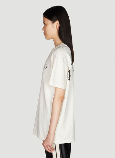 8 Moncler Palm Angels Logo Print T-Shirt White mpa0351013