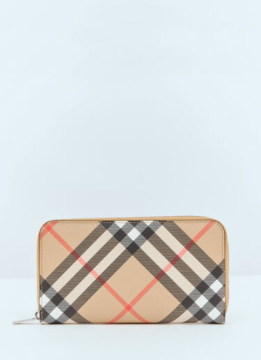 Burberry 格纹长款钱夹 米色 bur0157049