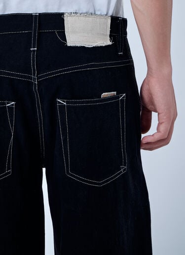 Story Mfg. Wide-Leg Denim Trousers Black mfg0166005