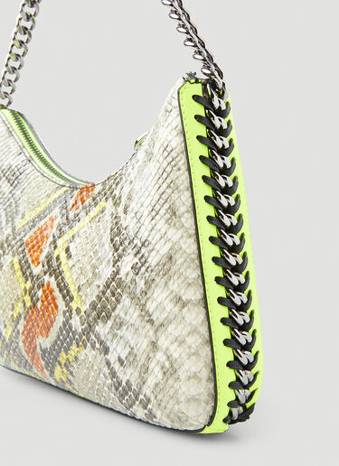 Stella McCartney Falabella Snakeskin Shoulder Bag Green stm0248026