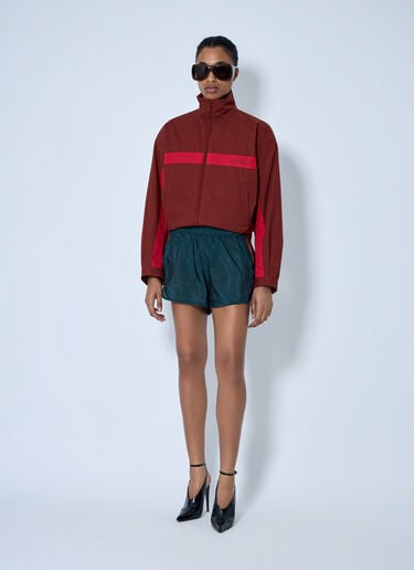 LN-CC® - Saint Laurent: High-Neck Zip Jacket - Brown Saint Laurent High-Neck Zip Jacket Brown sla0263008
