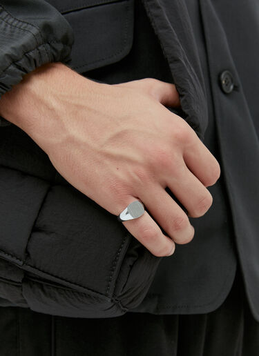 Tom Wood Kay Satin Signet Ring Silver tmw0353018