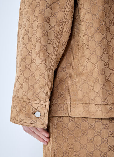 Gucci Embossed GG Suede Jacket Beige guc0159040