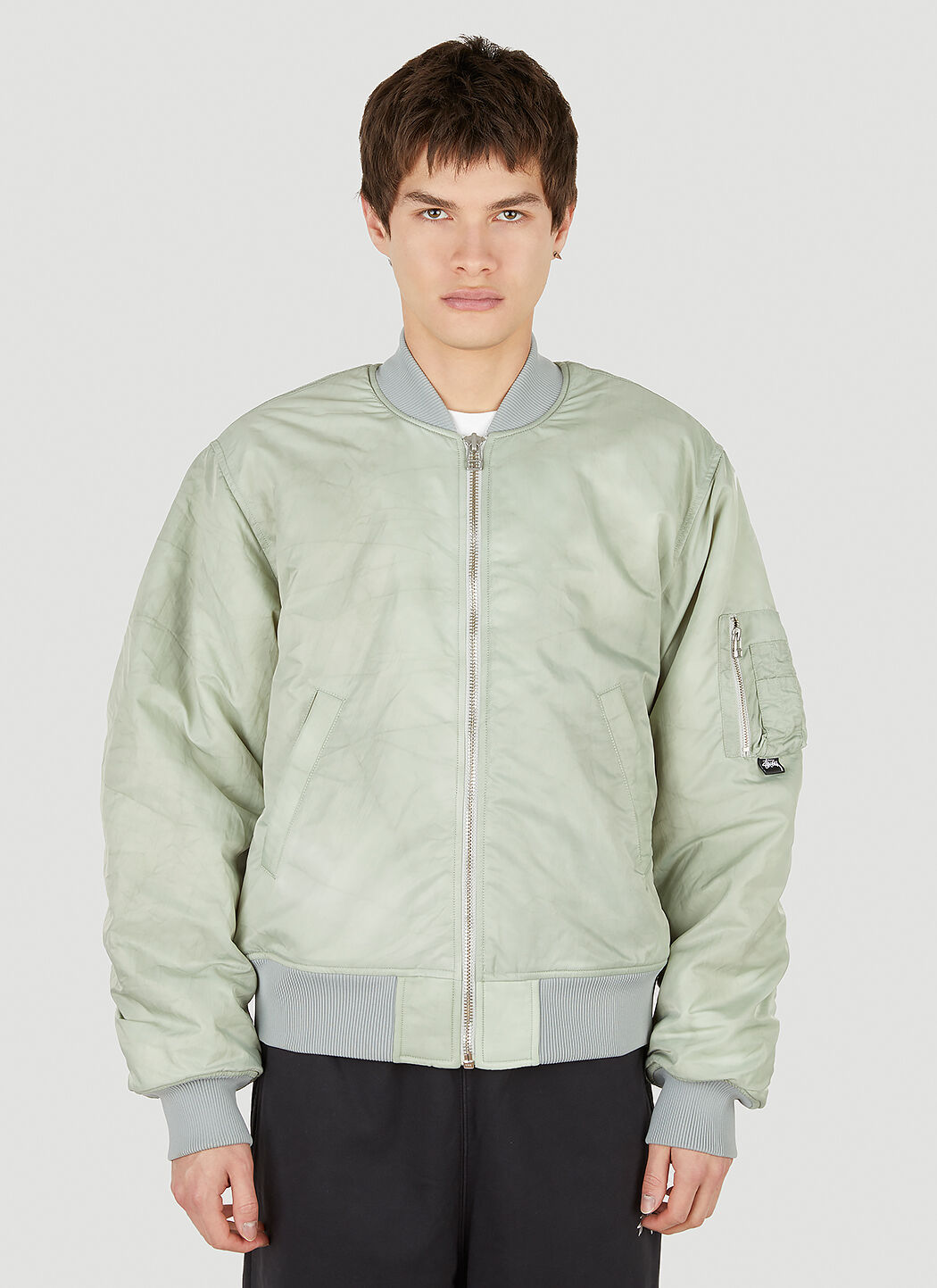 Stussy satin bomber hotsell jacket