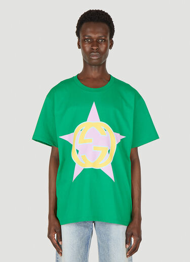 Gucci Logo Motif T-Shirt Green guc0150119