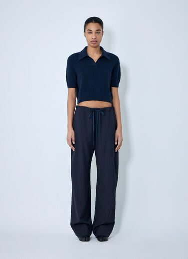 Khaite Rohen Drawstring Pants Navy kha0264002