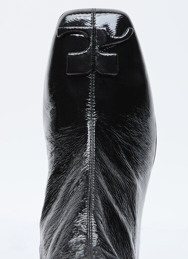 Courrèges Heritage Vinyl Ankle Boots Black cou0253043