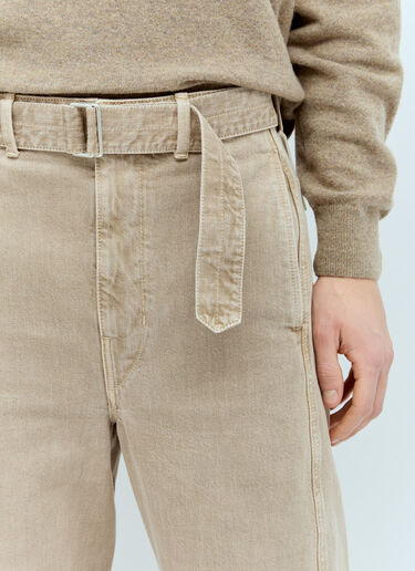 Lemaire Twisted Belted Jeans Beige lem0156009