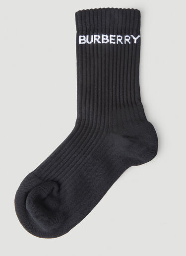 Burberry Logo Jacquard Socks Black bur0248090