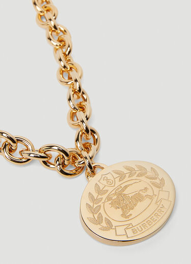 Burberry Equestrian Knight 吊坠项链 金色 bur0251115