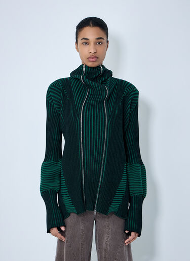 LUEDER Healer Knit Zip Jacket Green ldr0364002