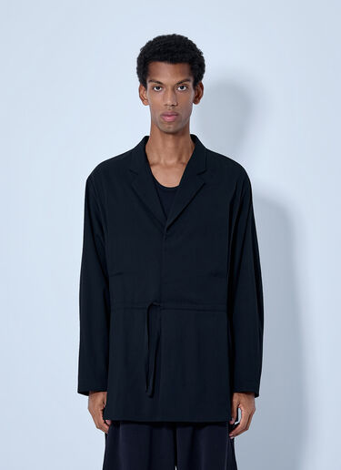 LN-CC® - Kiko Kostadinov: Laan Gathered Blazer - Black Kiko Kostadinov Laan Gathered Blazer Black kko0165004
