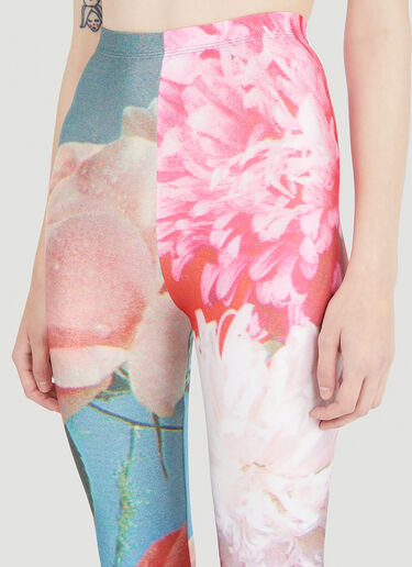 Chopova Lowena Magnified Floral Print Leggings Pink cho0246012