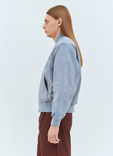 Stüssy Ghost Logo Varsity Jacket Blue sts0159001
