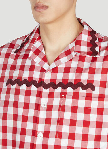 Prada Gingham Shirt Red pra0152005