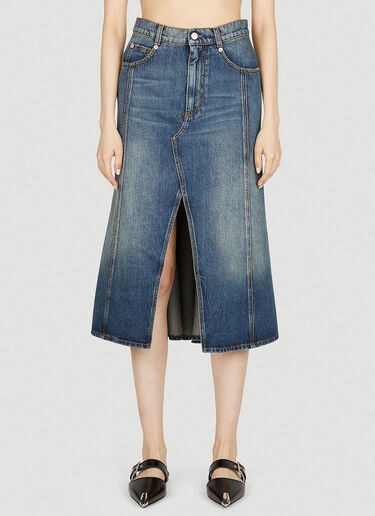 Alexander McQueen Denim Skirt Blue amq0251026