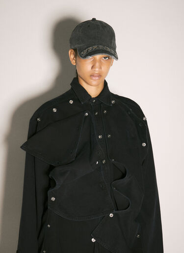 Y/Project Evergreen Snap-Off Denim Shirt Black ypr0358005