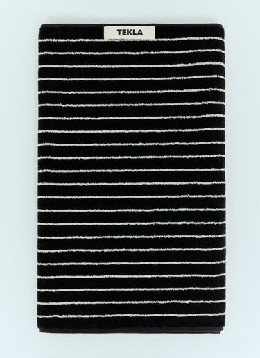 Tekla Striped Terrycloth Hand Towel Black tek0355017