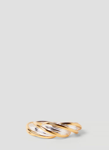 Bottega Veneta Pillar Twisted Ring Gold bov0252079