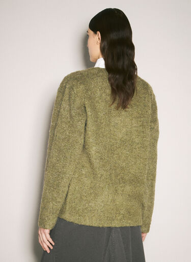 Our Legacy Fuzzy Cardigan Green our0259003