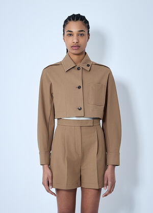 Max Mara Crop Tailored Jacket Beige max0260035
