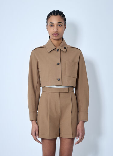 Max Mara Crop Tailored Jacket Beige max0260029