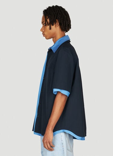 Bottega Veneta Double Layer Shirt Blue bov0153007