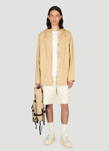 Rains Hooded Rain Jacket Beige rai0352002