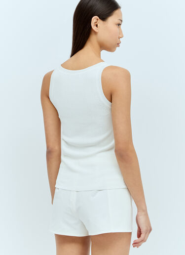 Max Mara Ribbed Tank Top White max0256004