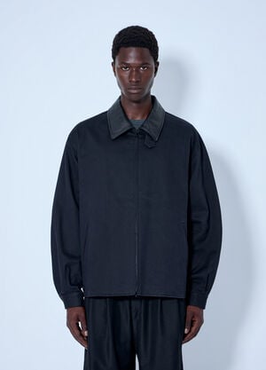 ssstein Sulfur Dyed Brush Chino Zip Jacket Black sss0164004