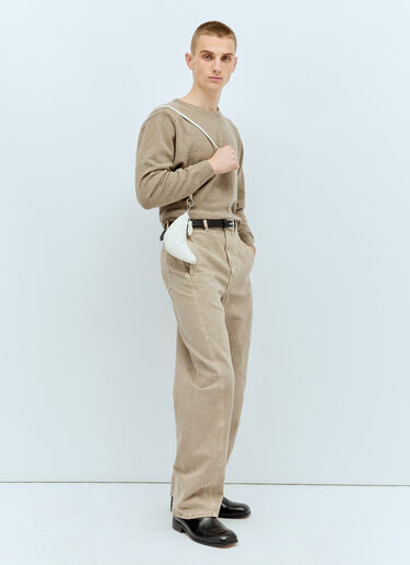 Lemaire 羊角包零钱斜挎包 白色 lem0156059