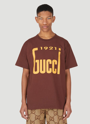 Gucci 1921 T-Shirt Brown guc0147077
